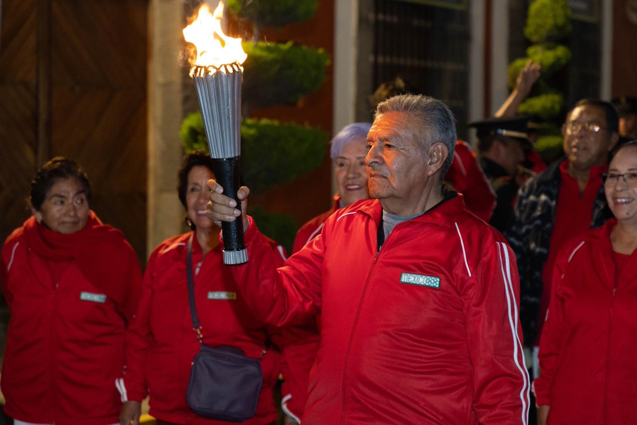 En el marco de las fiestas de fundación, Huamantla conmemora el 57 aniversario del paso del Fuego Olímpico México 1968
